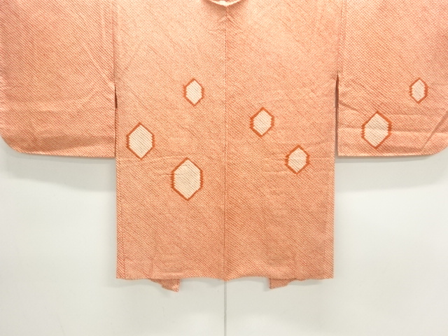 JAPANESE HAORI COAT / UNUSED / ALL SHIBORI / KIKKO PATTERN 